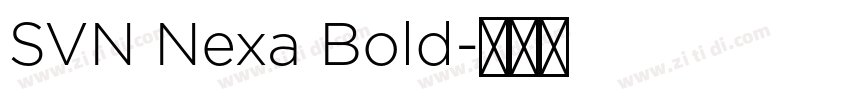 SVN Nexa Bold字体转换